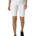 Women's Biker Shorts (All-Over Print) (White Stitch)