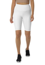 Women's Biker Shorts (All-Over Print) (White Stitch) - Image 6