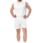 Men's Mesh Shorts (All-Over Print) (Black Stitch)