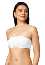 Women's Bandeau Bikini Top (All-Over Print) (Black Stitch) - Image 3
