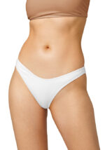 Women's V-Cut Bikini Bottom (All-Over Print) (White Stitch) - Image 6