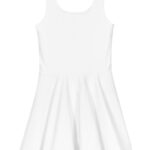 Women's Cotton Skater Dress (White Stitch)