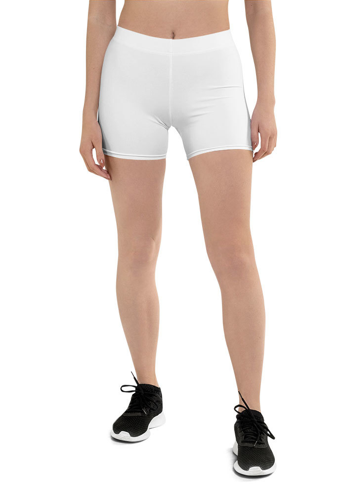 298 Women's Stretch Shorts (All-Over Print) (Black Stitch) - Image 1