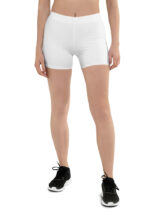 Women's Stretch Shorts (All-Over Print) (Black Stitch) - Image 5