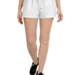 Women's Athletic Shorts (All-Over Print) (White Stitch)