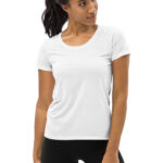 Women's Athletic T-Shirt (All-Over Print) (Black Stitch)