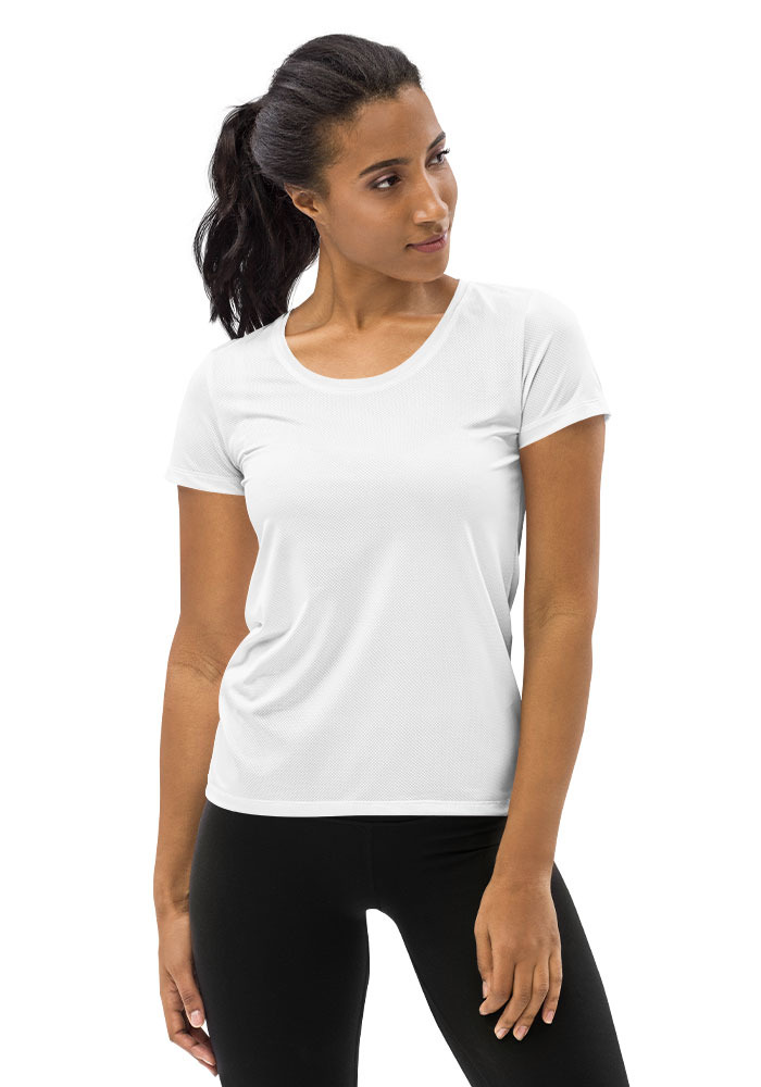 329 Women's Athletic T-Shirt (All-Over Print) (White Stitch) - Image 1