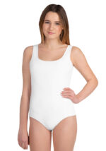 Youth Girl's One-Piece Swimsuit (All-Over Print) (White Stitch) - Image 7